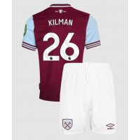 West Ham United Max Kilman #26 Replika babykläder Hemmaställ Barn 2024-25 Kortärmad (+ korta byxor)